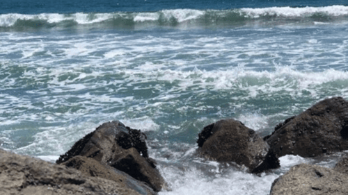 Waves ebbing and flowing-representing emotional tides